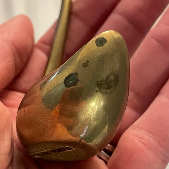 Brass Swan Ring Holder Figure Vintage Korea Long Neck Goose Needs Cleaning READ - Picture 13 of 13